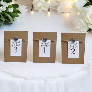 Table Number Personalised Wood Signs PureEssenceGreetings