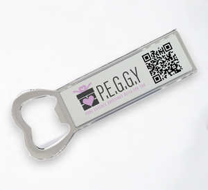 Personalised Bottle Opener Fridge Magnet | Logo and QR Code PureEssenceGreetings