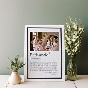 Personalised Wedding Thank You Framed Plaque | For Your Bridal Party PureEssenceGreetings