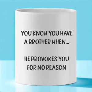 Funny Brother Quote Mug & Personalised Coaster PureEssenceGreetings