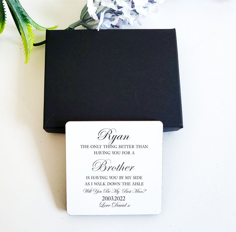 Brother Save the Date Wedding Plaque PureEssenceGreetings