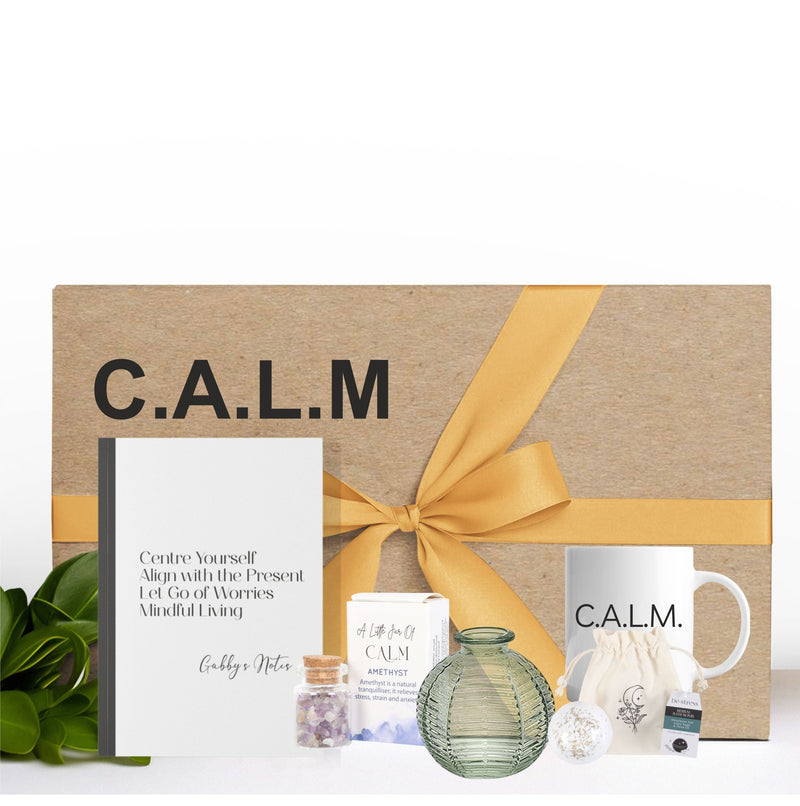 WELLBEING CALM Self-Care Personalised Journal Gift Box PureEssenceGreetings