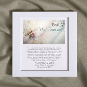 Bridesmaid Thank You Wedding Personalised Card PureEssenceGreetings