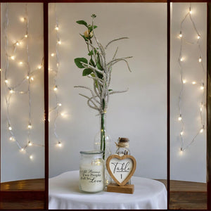 LED Bottle Wedding Complete Centrepiece | Design 1 Pure Essence Greetings