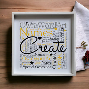Custom WordArt Ceramic Wall Plaque | Own Text PureEssenceGreetings