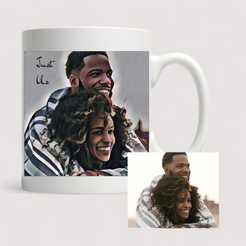 Retro Pop Personalised Photo Mug | Pic to Painting PureEssenceGreetings