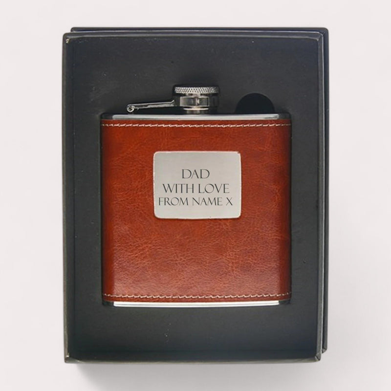 Dad Personalised Hip Flask PureEssenceGreetings