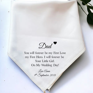 First Love Father of the Bride Handkerchief PureEssenceGreetings