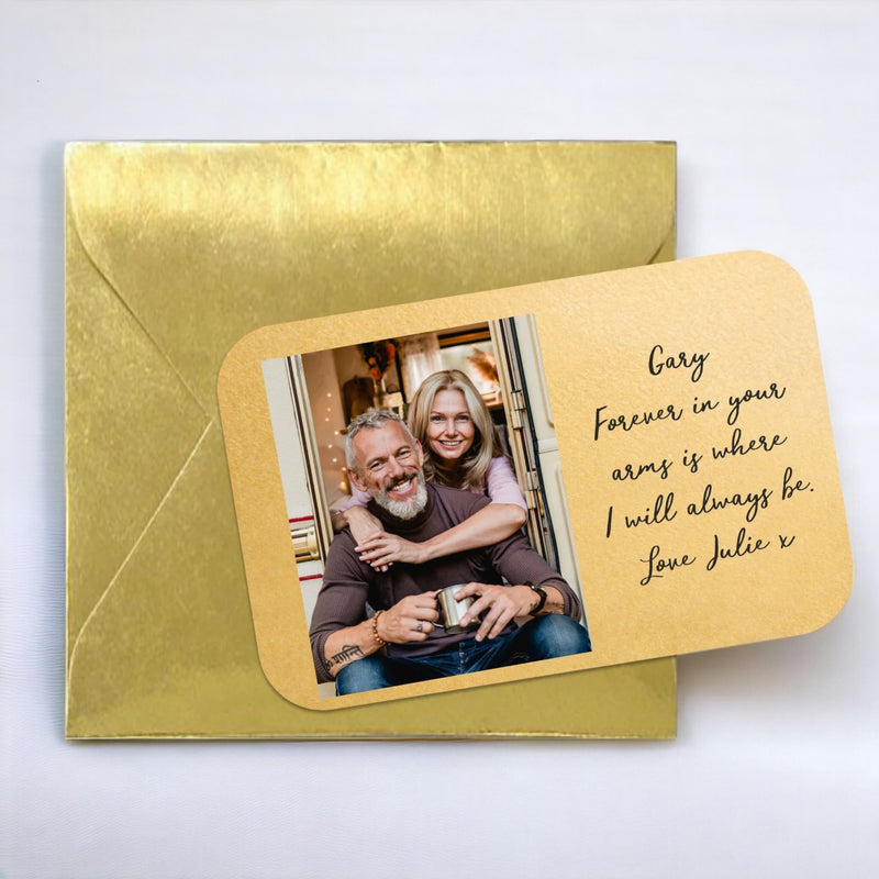 Forever in Your Arms Personalised Love Photo Wallet Card PureEssenceGreetings