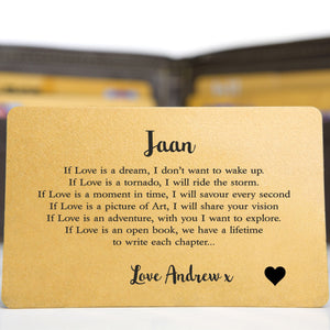 If Love Is - Personalised Wallet Card PureEssenceGreetings