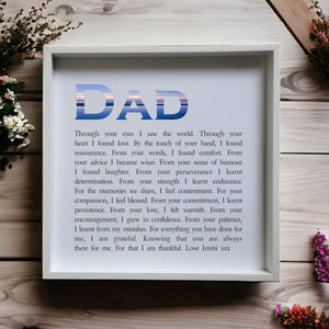 Personalised Dad Ceramic Plaque | Thankful Grateful PureEssenceGreetings