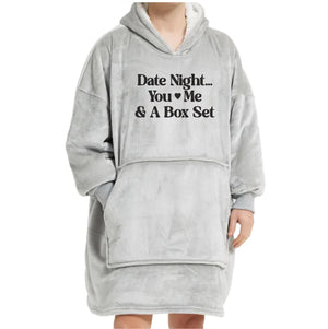 Date Night Custom Hoodie Blanket | Own Image | Unisex PureEssenceGreetings