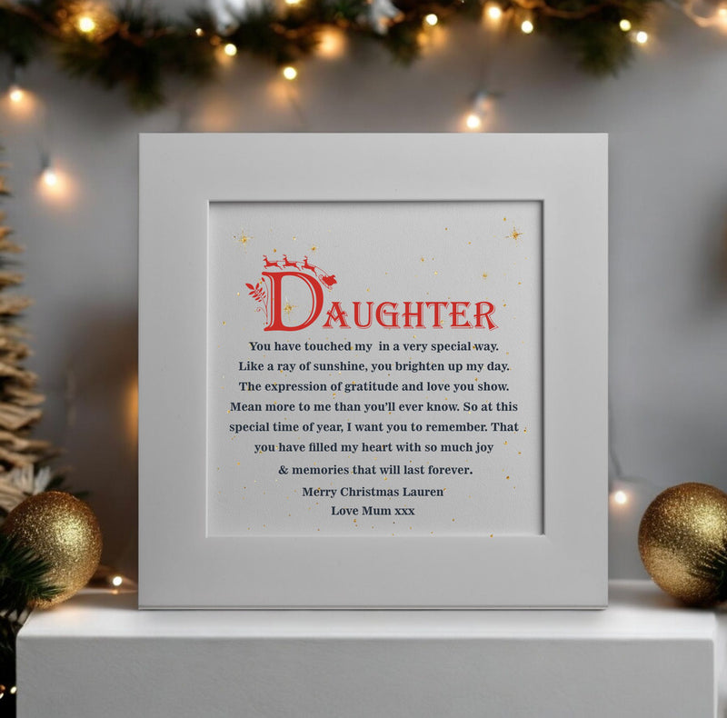 Daughter Personalised Christmas Poem Card PureEssenceGreetings