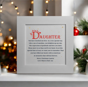 Daughter Personalised Christmas Poem Card PureEssenceGreetings