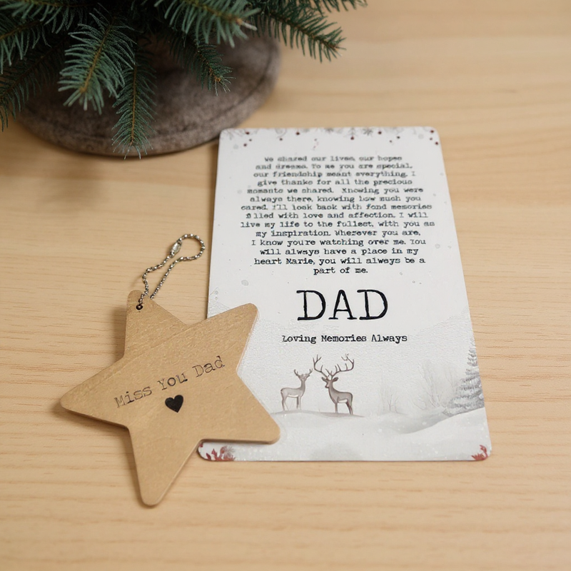 Personalised Graveside Memory Card & Tree Decoration | 003 PureEssenceGreetings