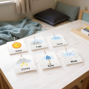 Weather Flash Cards with Personalised Bag PureEssenceGreetings