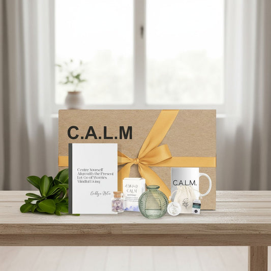 WELLBEING CALM Self-Care Personalised Journal Gift Box PureEssenceGreetings