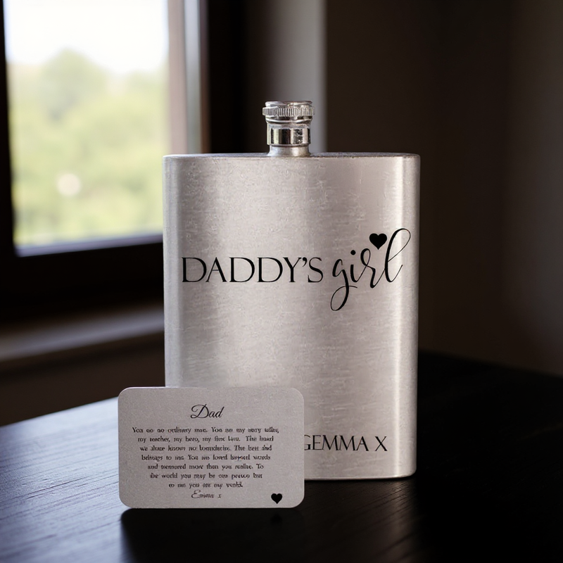 Personalised Dad Hip Flask PureEssenceGreetings