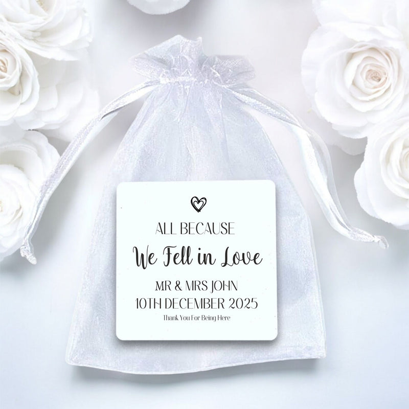 Personalised Wedding Favour Tokens | Pack of 10 PureEssenceGreetings