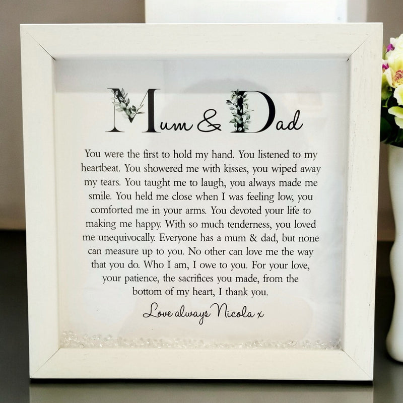 Mum & Dad Personalised Framed Poem PureEssenceGreetings