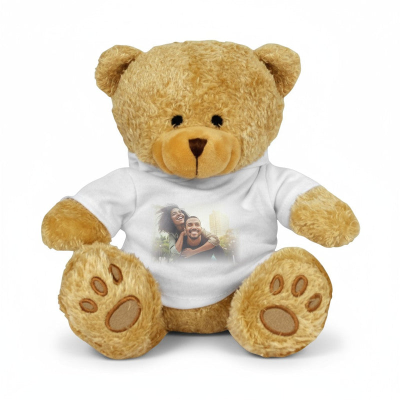 Hoodie Teddy Bear Personalised Soft Toy | Image and Text PureEssenceGreetings