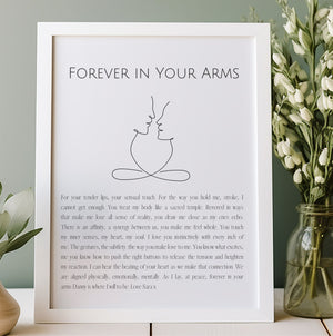 Forever in Your Arms Framed Personalised Intimate Love Poem PureEssenceGreetings