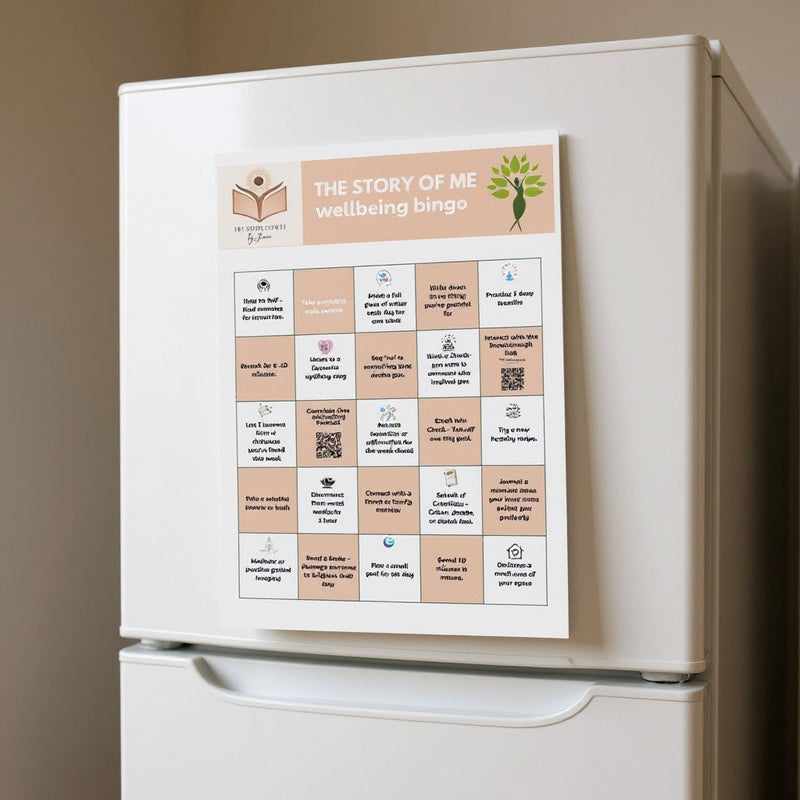 Wellbeing Personalised Bingo Plaque & Journal Set Pure Essence Greetings