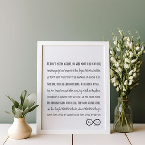 Friendship Framed Personalised Poem (Copy) PureEssenceGreetings