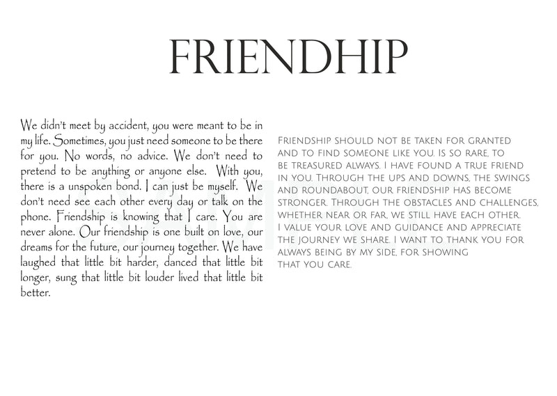 Friendship Photo Poem Book: A Journey Through Words and Images PureEssenceGreetings