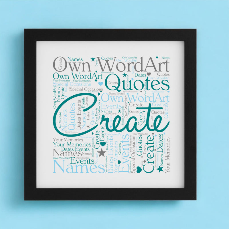 Create Your Own Word Art - Personalised Word Print PureEssenceGreetings