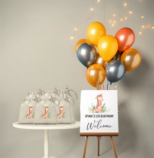 Animal Themed Party Bundle Kit | Metal Sign | Balloons | Gift Bags Pure Essence Greetings