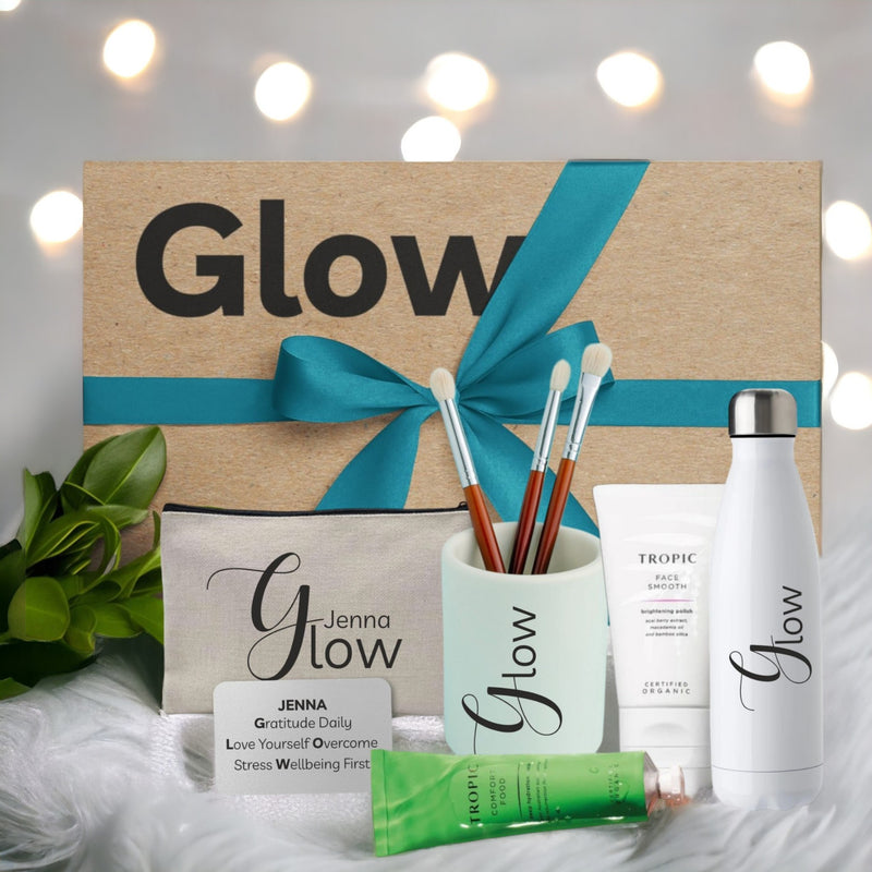 GLOW Self-Care Personalised Gift Box PureEssenceGreetings