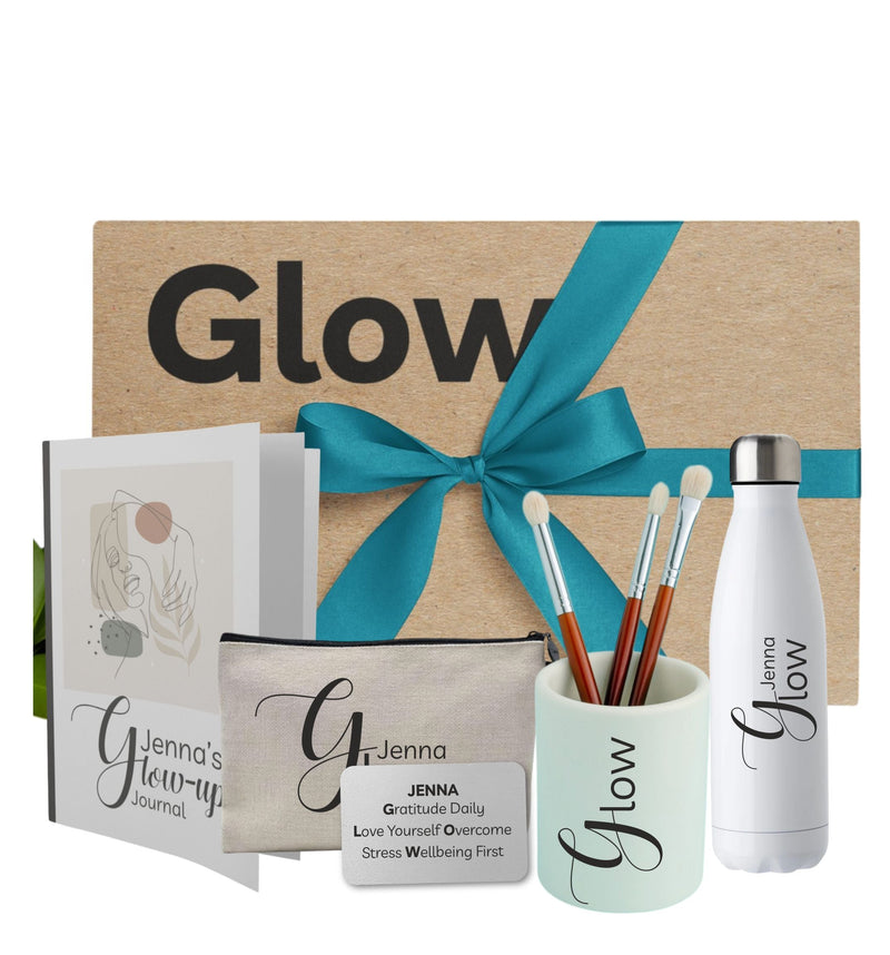 GLOW Self-Care Wellbeing Personalised Gift Box | 6-week Journal Programme PureEssenceGreetings