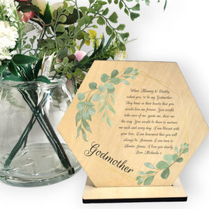 Godmother Personalised Plaque Pure Essence Greetings 