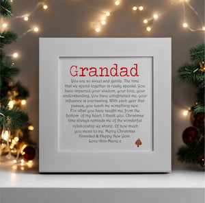 Grandad Personalised Christmas Poem Card PureEssenceGreetings