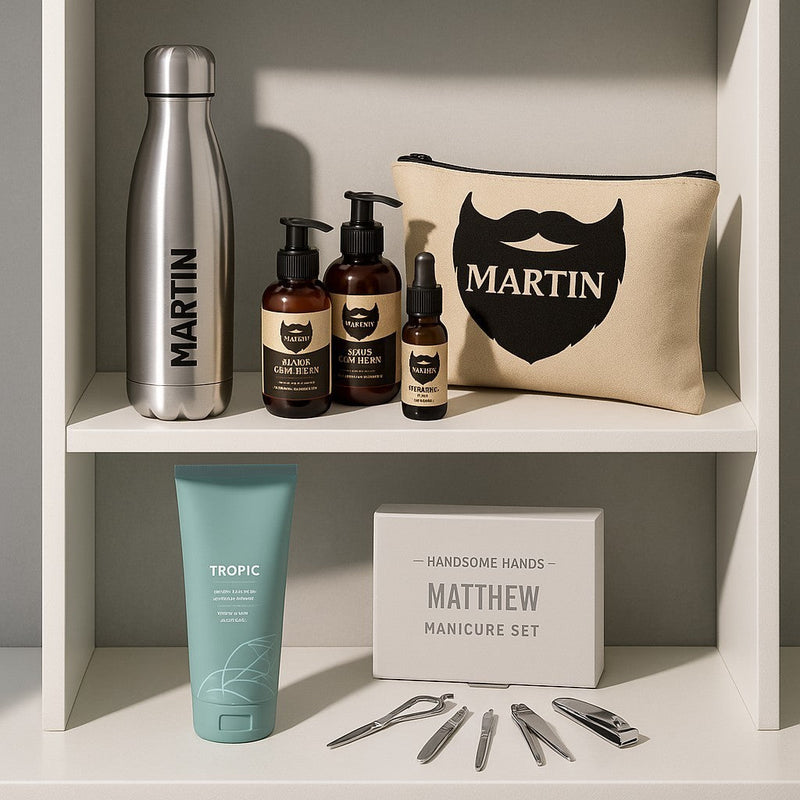 GROOM Self-care Personalised Wellbeing Gift Box for Him PureEssenceGreetings