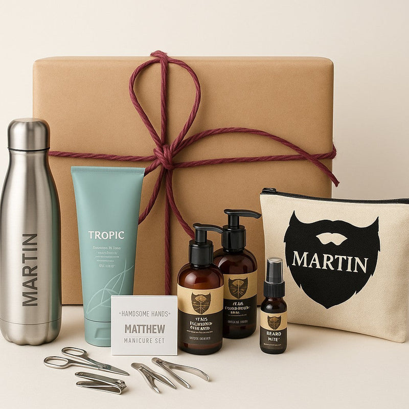 GROOM Self-care Personalised Wellbeing Gift Box for Him PureEssenceGreetings