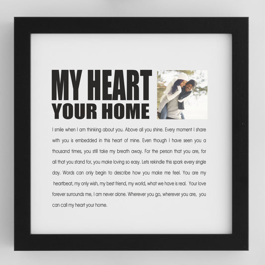 My Heart Your Home Print Photo Poster