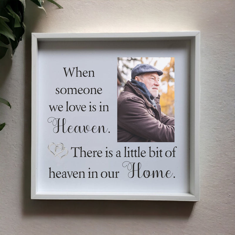 "Heaven in Our Home" Memorial Ceramic Personalised Plaque PureEssenceGreetings