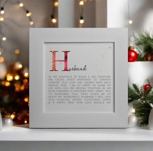 Husband Personalised Christmas Poem Card PureEssenceGreetings