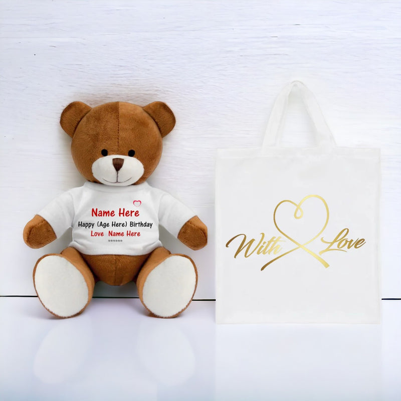 Birthday Personalised Teddy Bear - Suitable for All Ages PureEssenceGreetings