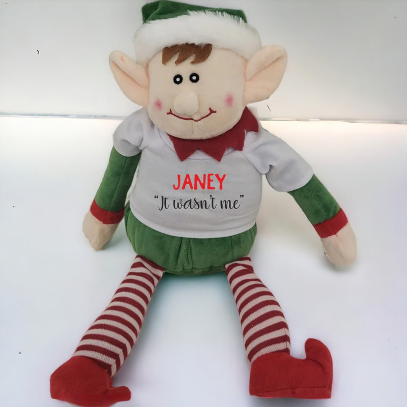 "It Wasn't Me" Personalised Christmas Elf PureEssenceGreetings