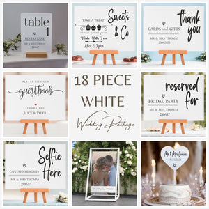 18 Piece White Wedding Package Pure Essence Greetings