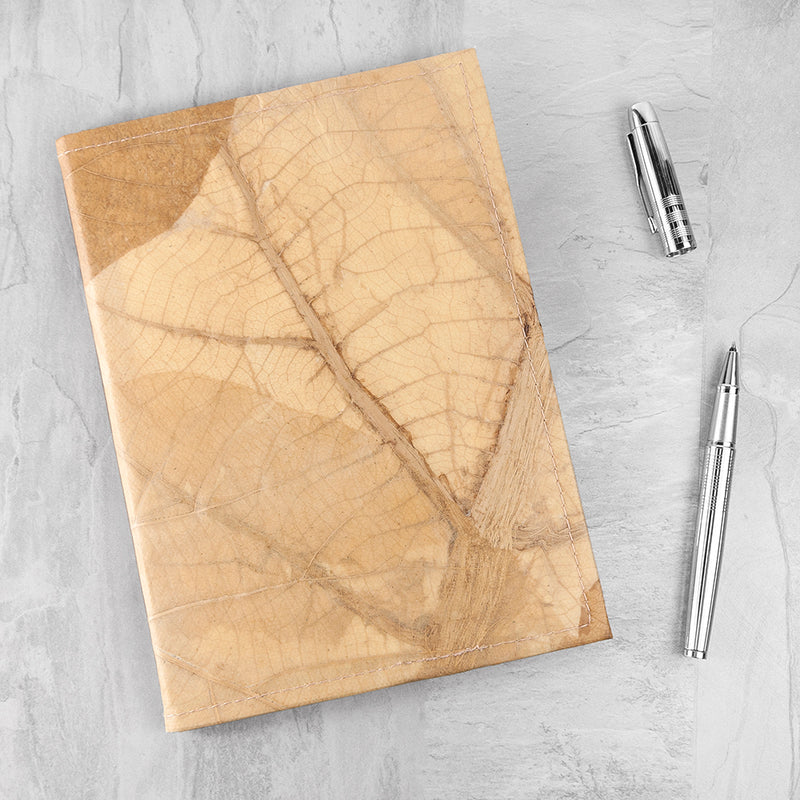 A5 Leaf Leather Notebook Pure Essence Greetings