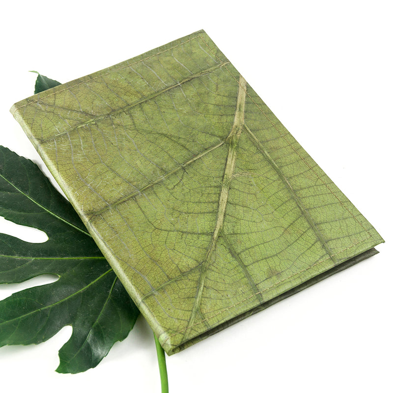 A5 Leaf Leather Notebook Pure Essence Greetings