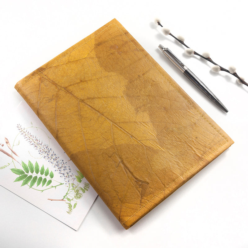 A5 Leaf Leather Notebook Pure Essence Greetings