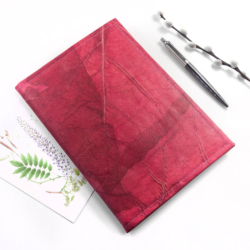 A5 Leaf Leather Notebook Pure Essence Greetings