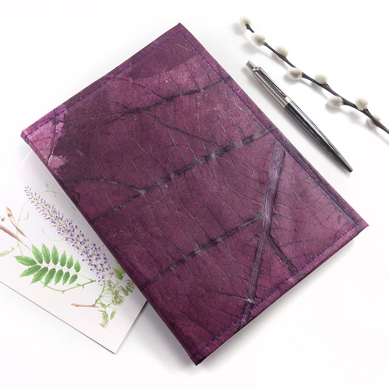 A5 Leaf Leather Notebook Pure Essence Greetings