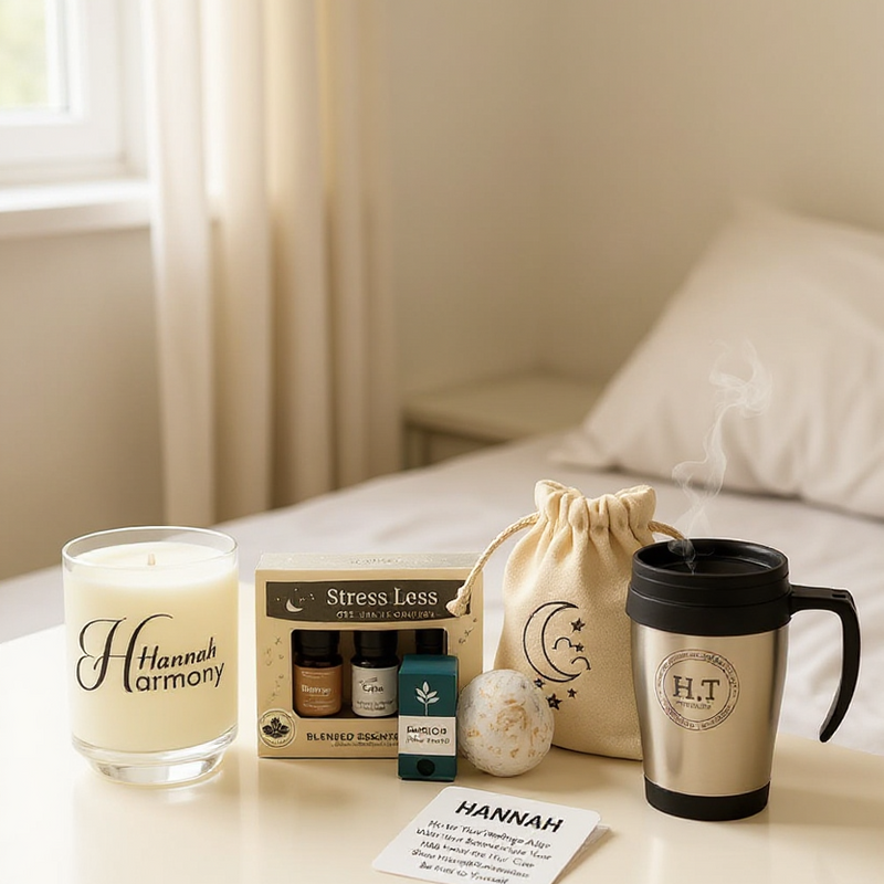 HARMONY Personalised Self-Care Wellbeing Gift Bag PureEssenceGreetings