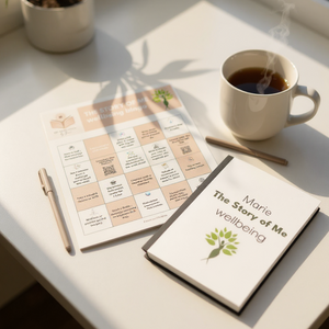 Wellbeing Personalised Bingo Plaque & Journal Set Pure Essence Greetings